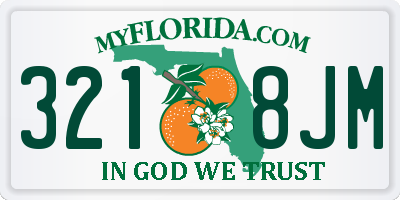 FL license plate 3218JM