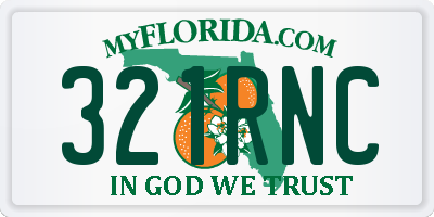 FL license plate 321RNC