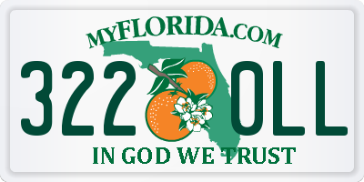 FL license plate 3220LL
