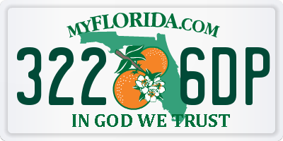 FL license plate 3226DP