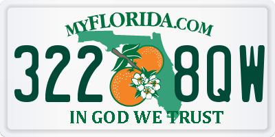 FL license plate 3228QW