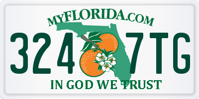 FL license plate 3247TG