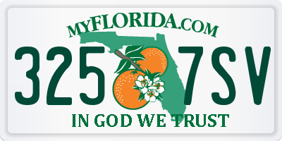 FL license plate 3257SV