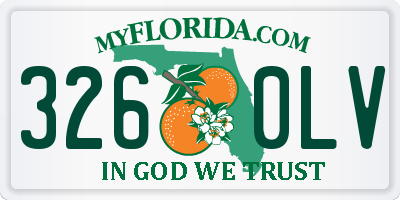FL license plate 3260LV