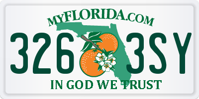 FL license plate 3263SY