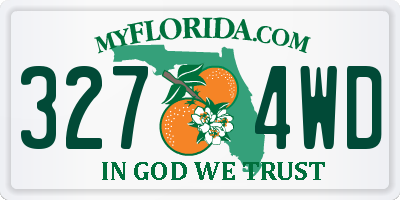FL license plate 3274WD