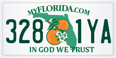 FL license plate 3281YA