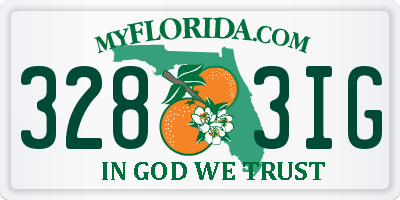 FL license plate 3283IG