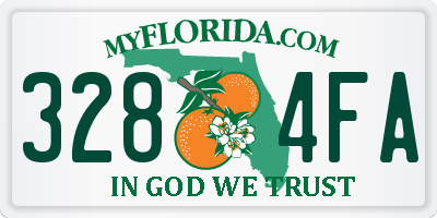 FL license plate 3284FA