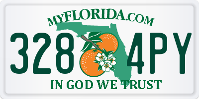 FL license plate 3284PY