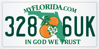 FL license plate 3286UK