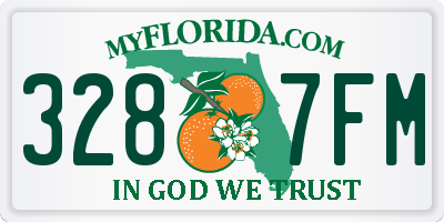 FL license plate 3287FM