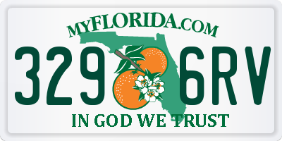 FL license plate 3296RV