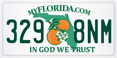 FL license plate 3298NM