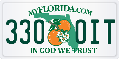 FL license plate 3300IT