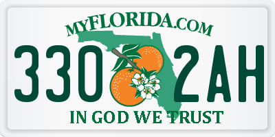 FL license plate 3302AH