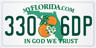FL license plate 3306DP