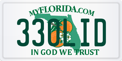 FL license plate 330LID