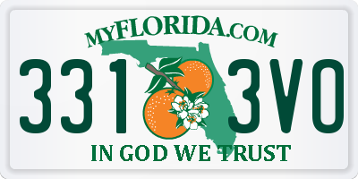 FL license plate 3313VO