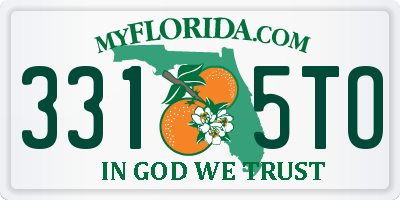 FL license plate 3315TO
