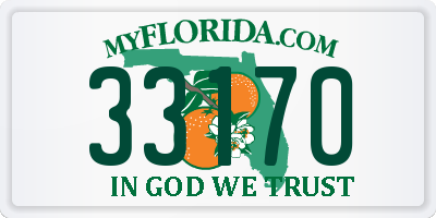 FL license plate 33170