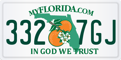 FL license plate 3327GJ