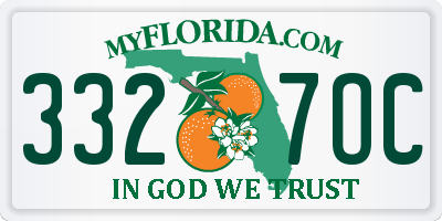 FL license plate 3327OC