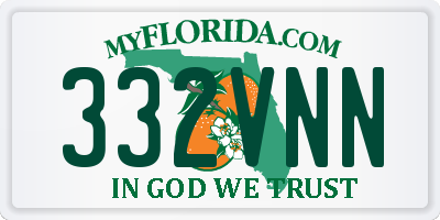 FL license plate 332VNN