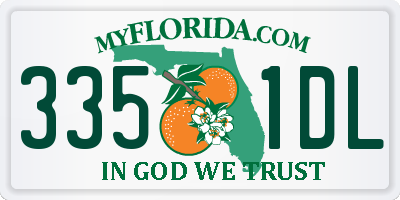 FL license plate 3351DL