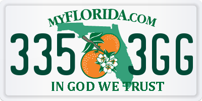 FL license plate 3353GG