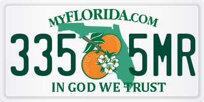 FL license plate 3355MR