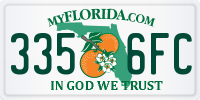 FL license plate 3356FC