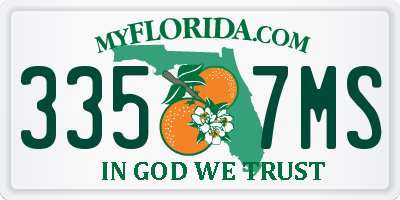 FL license plate 3357MS