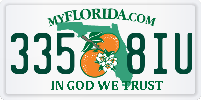 FL license plate 3358IU