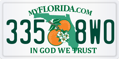 FL license plate 3358WO