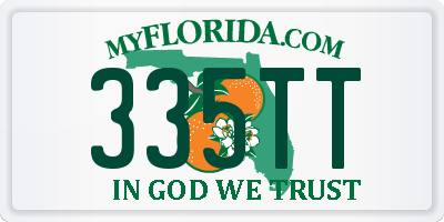 FL license plate 335TT