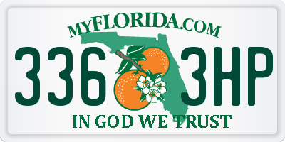 FL license plate 3363HP