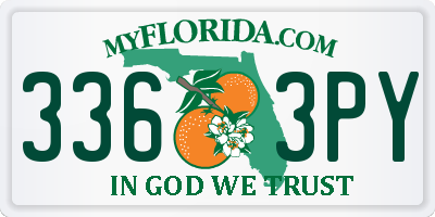 FL license plate 3363PY