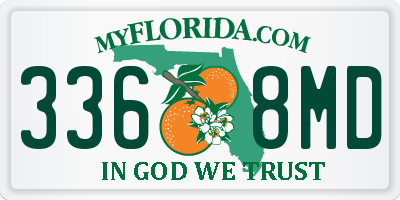 FL license plate 3368MD