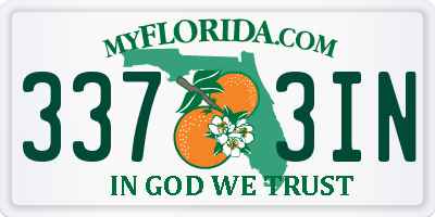 FL license plate 3373IN