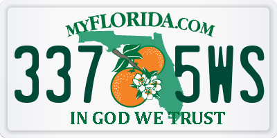 FL license plate 3375WS