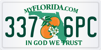 FL license plate 3376PC