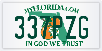 FL license plate 337PZG