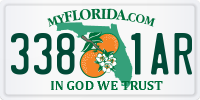 FL license plate 3381AR