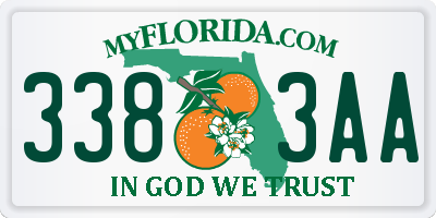 FL license plate 3383AA