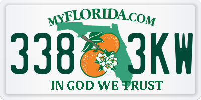 FL license plate 3383KW