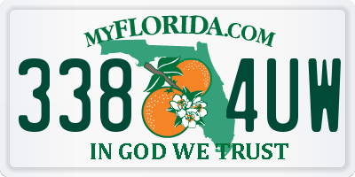 FL license plate 3384UW