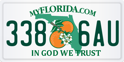 FL license plate 3386AU