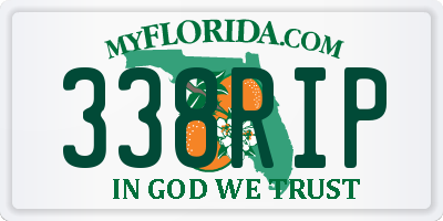 FL license plate 338RIP