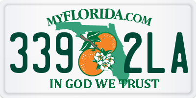 FL license plate 3392LA